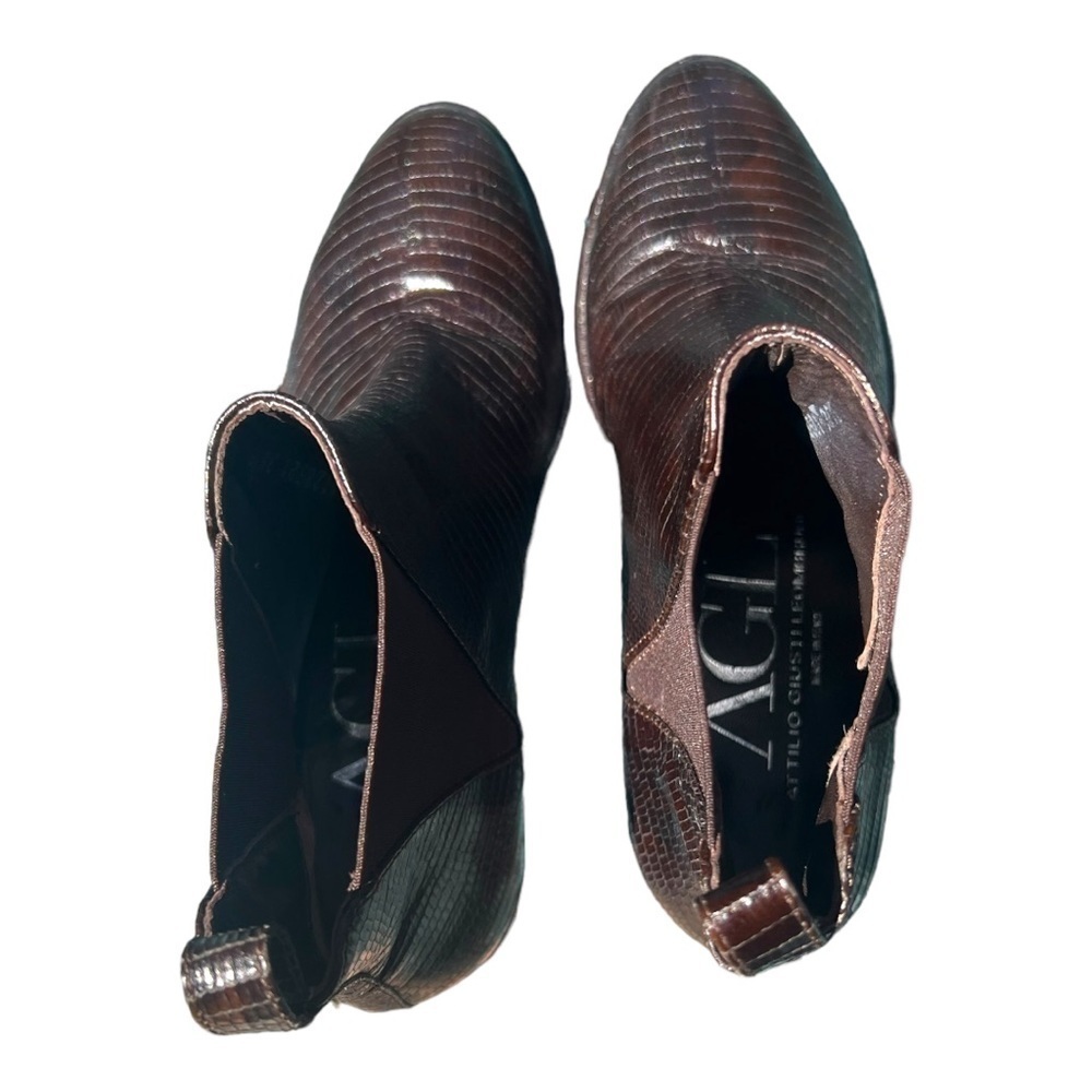 ▶️ Attilio Giusti Leombruni ◀️ AGL Italian Leather Boots - Picture 7 of 14